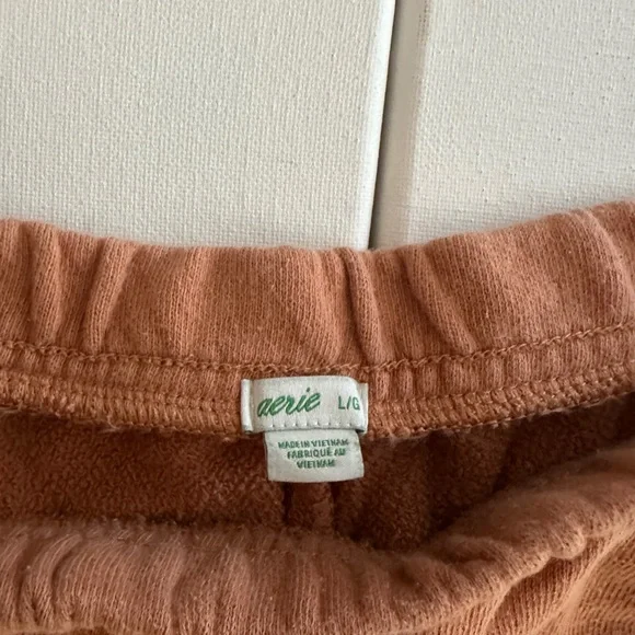 Aerie Warm Orange Lounge Shorts - Picture 2 of 4
